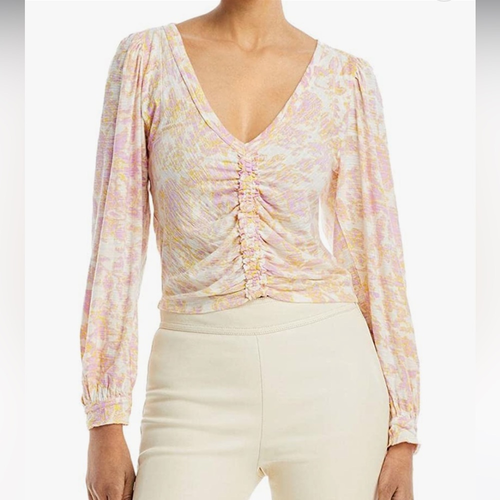 Free People Say The Word Floral Cotton & Modal Knit Top